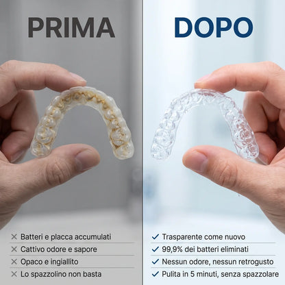PuraPod™ — Pulitore a ultrasuoni Pulisca la sua mascherina con sola acqua, in 5 minuti