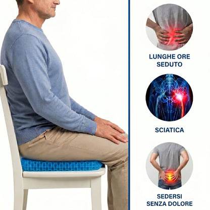 Cuscino in gel Maluxio — Comfort prolungato per le lunghe sedute