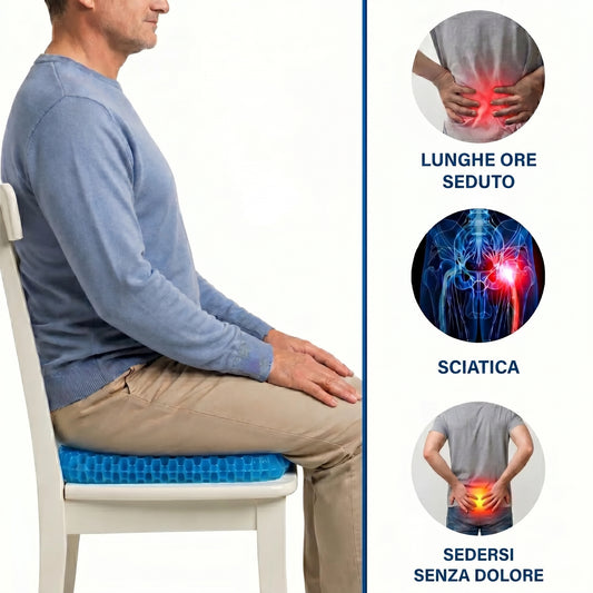 Cuscino in gel Maluxio — Comfort prolungato per le lunghe sedute