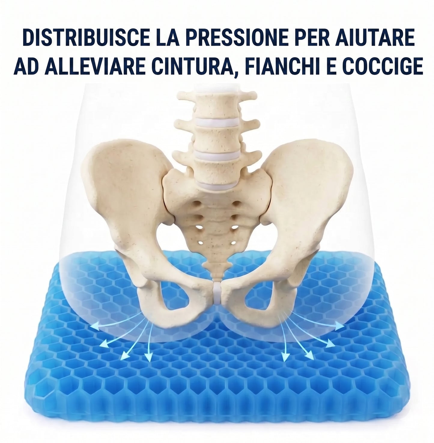 Cuscino in gel Maluxio — Comfort prolungato per le lunghe sedute