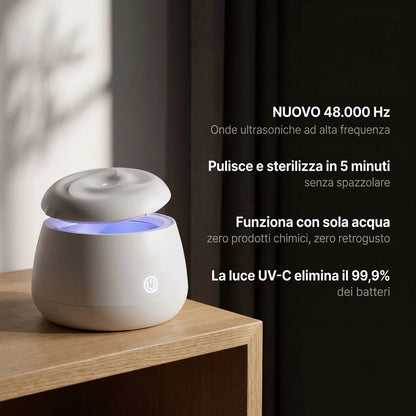PuraPod™ — Pulitore a ultrasuoni Pulisca la sua mascherina con sola acqua, in 5 minuti