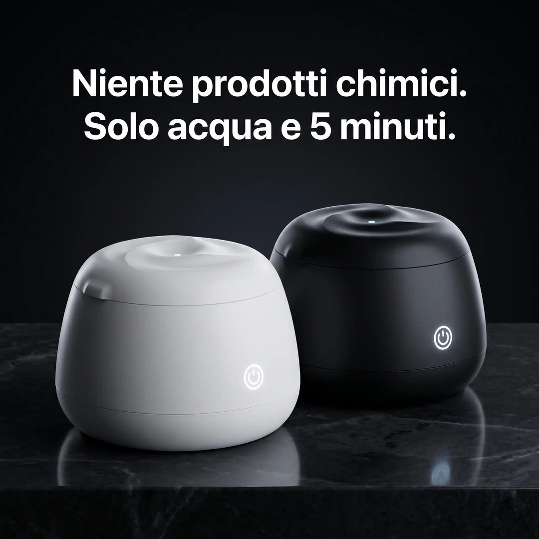 PuraPod™ — Pulitore a ultrasuoni Pulisca la sua mascherina con sola acqua, in 5 minuti