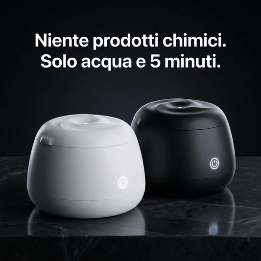 PuraPod™ — Pulitore a ultrasuoni Pulisca la sua mascherina con sola acqua, in 5 minuti