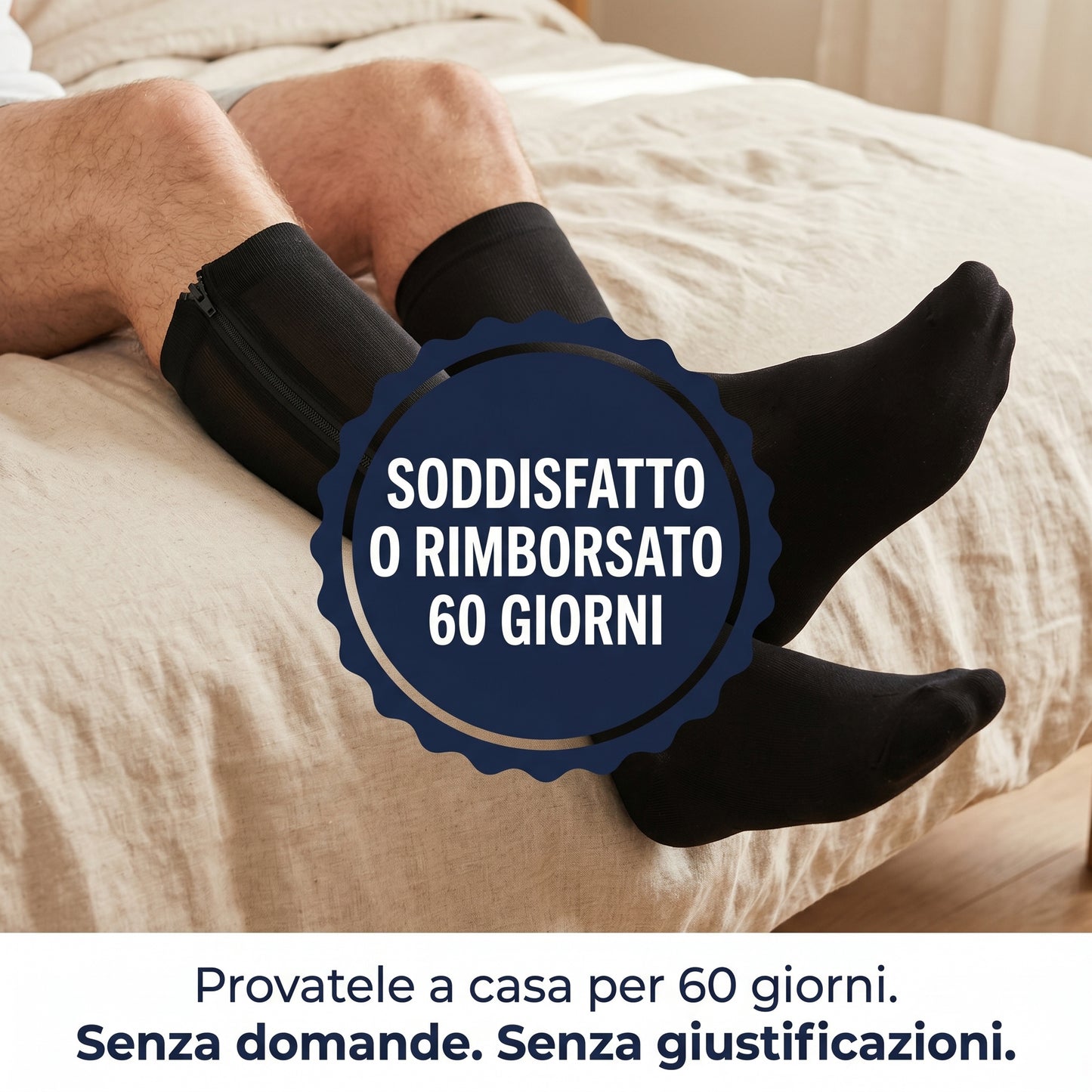 Calze a compressione con cerniera